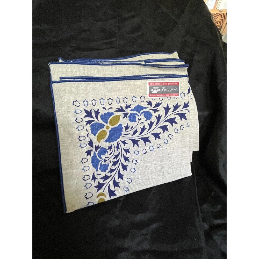 4 New Vintage Printed Floral Placemats By Norma Della Cotton Polyester Blend - Picture 4 of 9